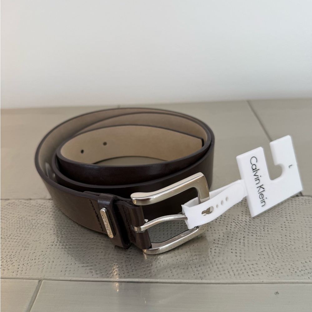 NWT Calvin Klein Women’s Dark Brown Synthetic Leather Belt